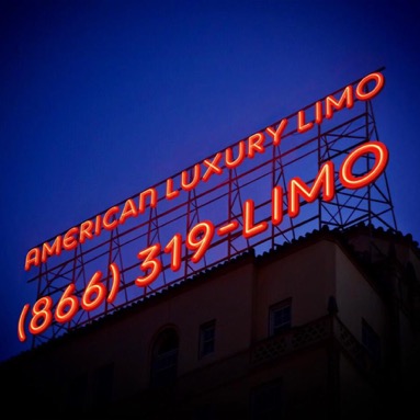 Exterior of limousine at hotel