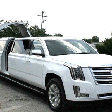 A Mercedes Benz limo in LA
